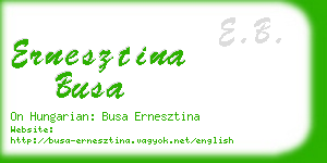 ernesztina busa business card